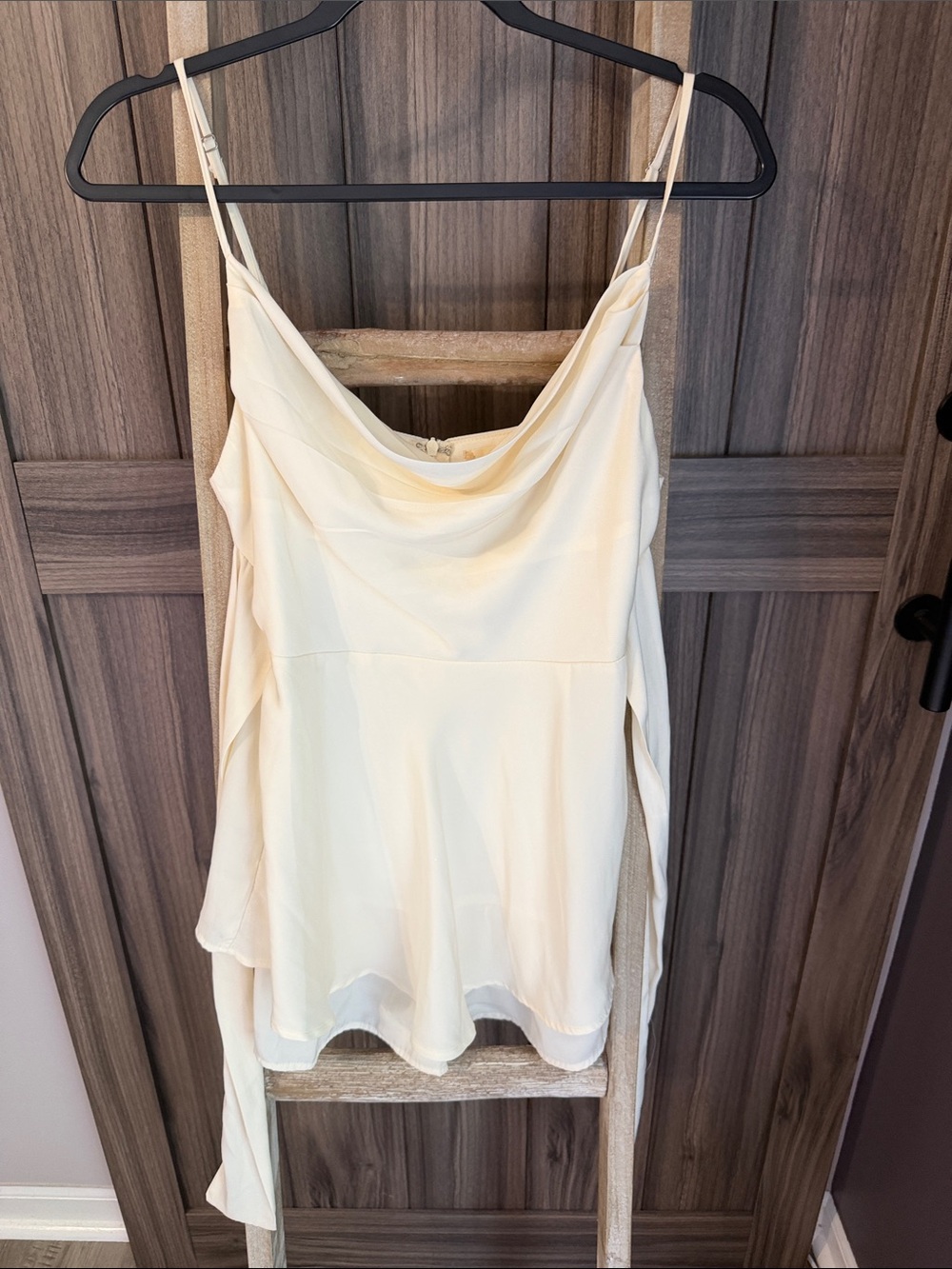 Altar'd State Cream Cowl Neck Spaghetti Strap Romper